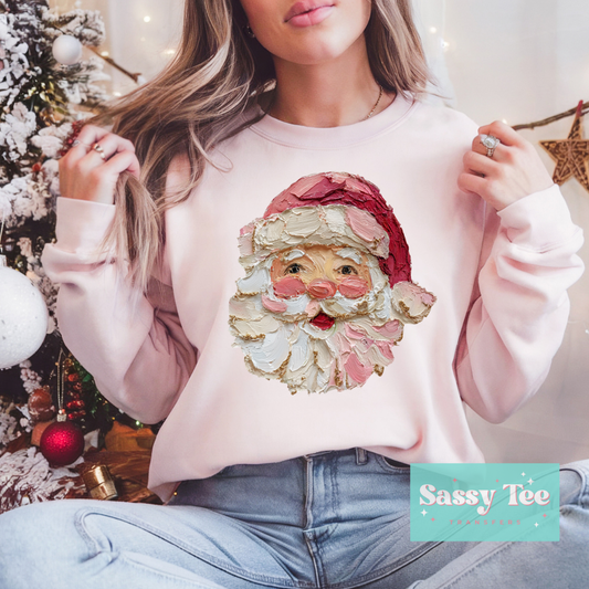 SANTA PAINT TEXTURE ART **Preorder/Restock Ships in Est. 5-10 biz days**