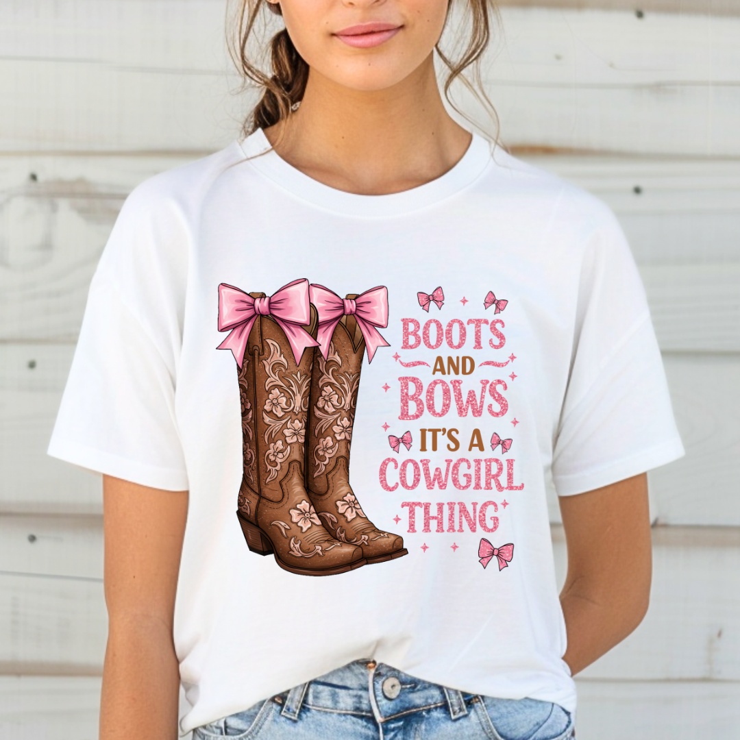 BOOTS AND BOWS COWGIRL THING PINK BOW **Preorder/Restock Ships in 5-10 biz days**