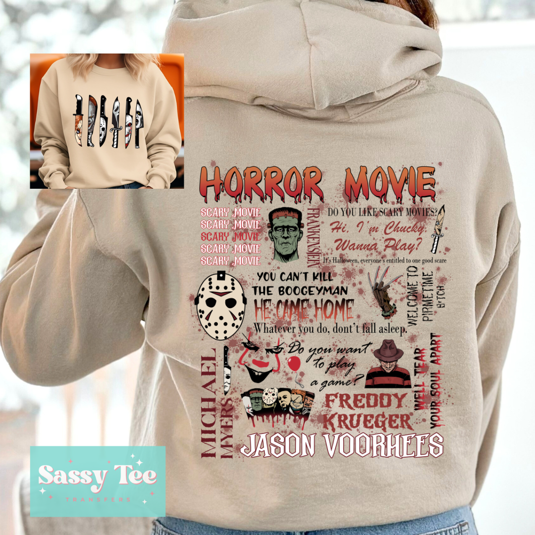 HORROR FAVS KNIFE Front + Back options **Preorder/Restock Ships in 5-10 biz days**