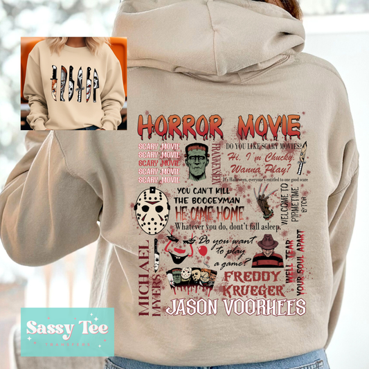 HORROR FAVS KNIFE Front + Back options **Preorder/Restock Ships in 5-10 biz days**