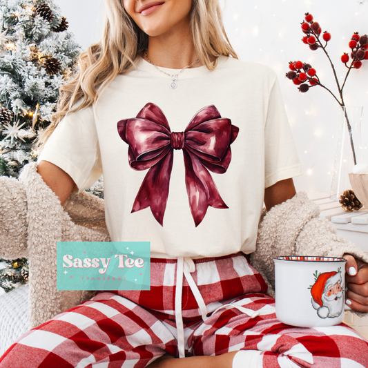 DARK RED BOW CHRISTMAS **Preorder/Restock Ships in 5-10 biz days**