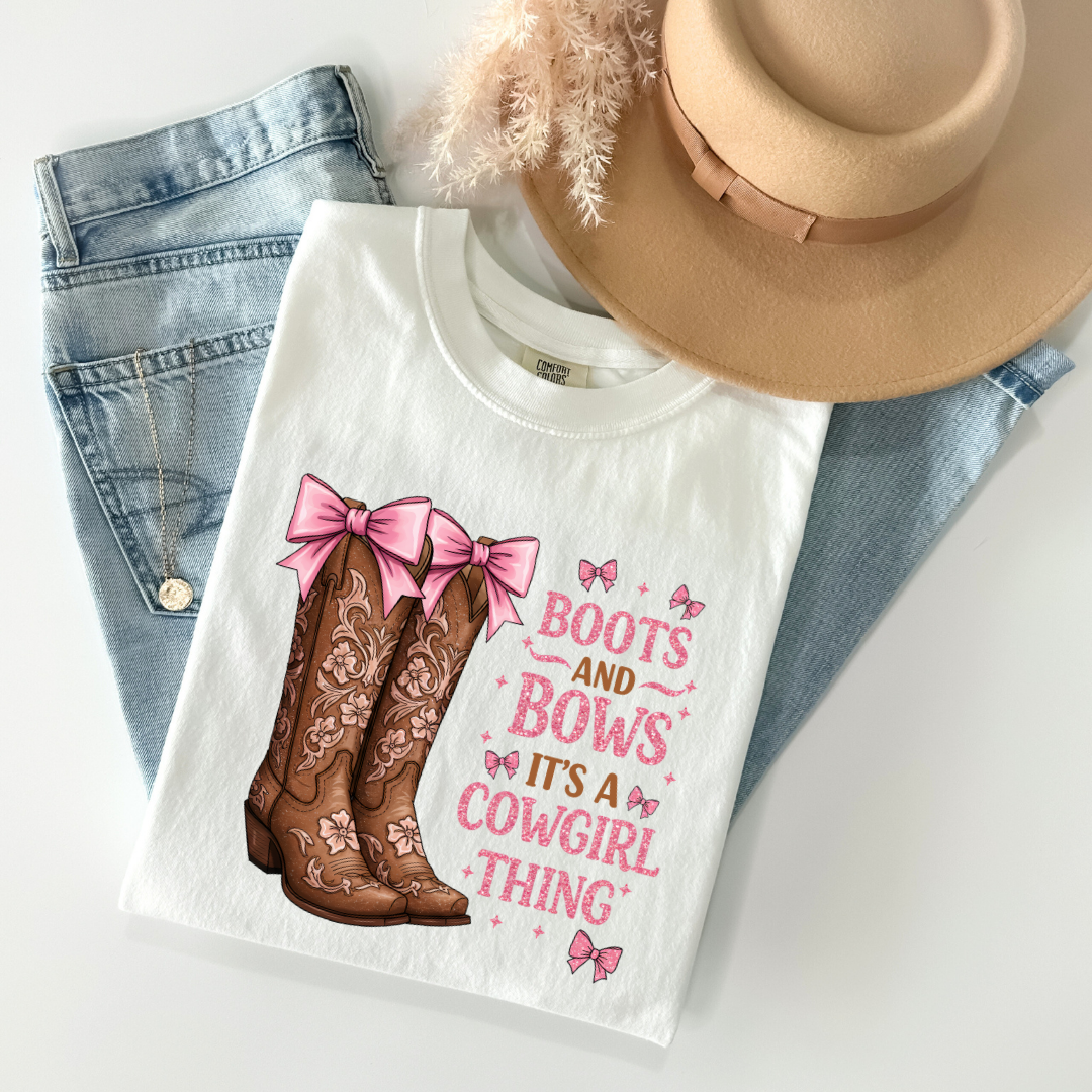 BOOTS AND BOWS COWGIRL THING PINK BOW **Preorder/Restock Ships in 5-10 biz days**