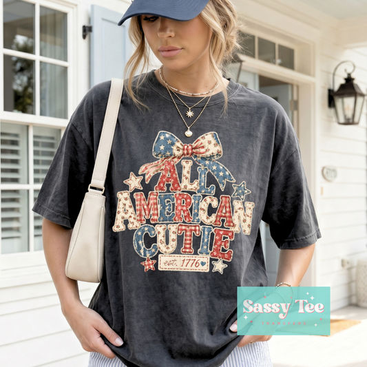 ALL AMERICAN CUTIE FAUX PATCHWORK **Preorder/Restock Ships in 5-10 biz days**