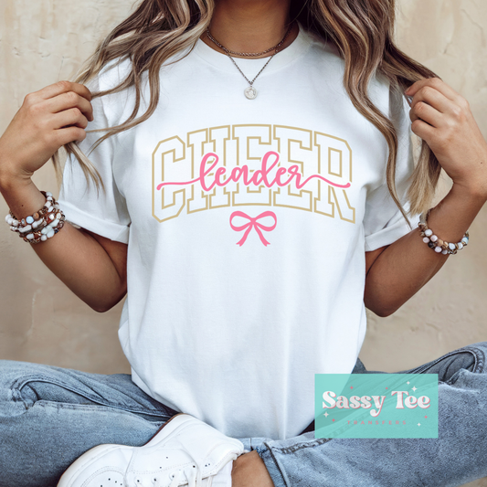 CHEER LEADER PINK BOW **Preorder/Restock Ships in 5-10 biz days**