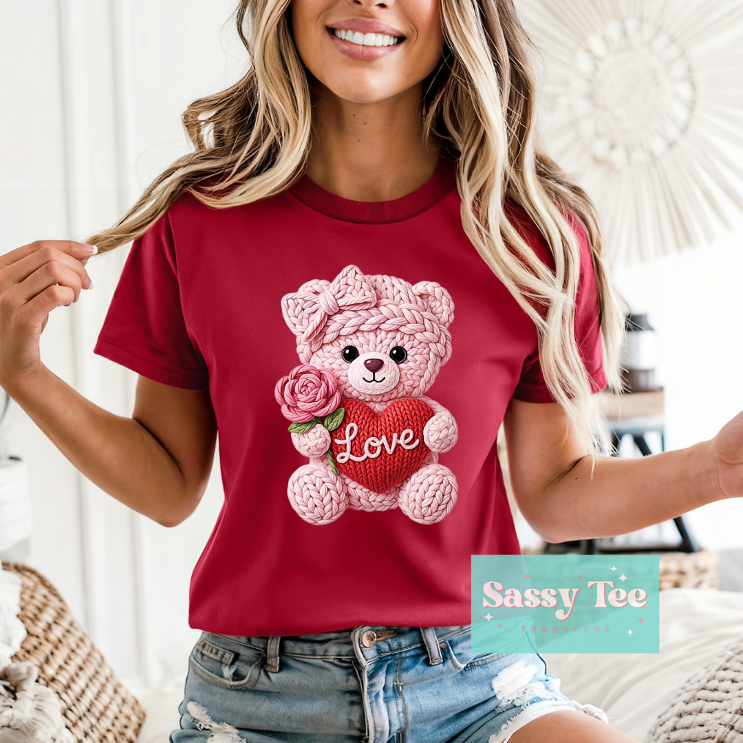 PINK LOVE TEDDY FAUX YARN **Preorder/Restock Ships in 5-10 biz days**