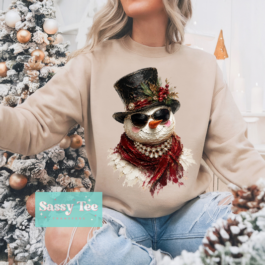 SNOWMAN STYLE RED SCARF FAUX PAINT **Preorder/Restock Ships in 5-10 biz days**