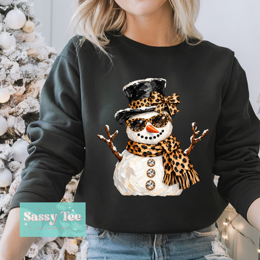 SNOWMAN STYLE LEOPARD SCARF FAUX PAINT **Preorder/Restock Ships in 5-10 biz days**