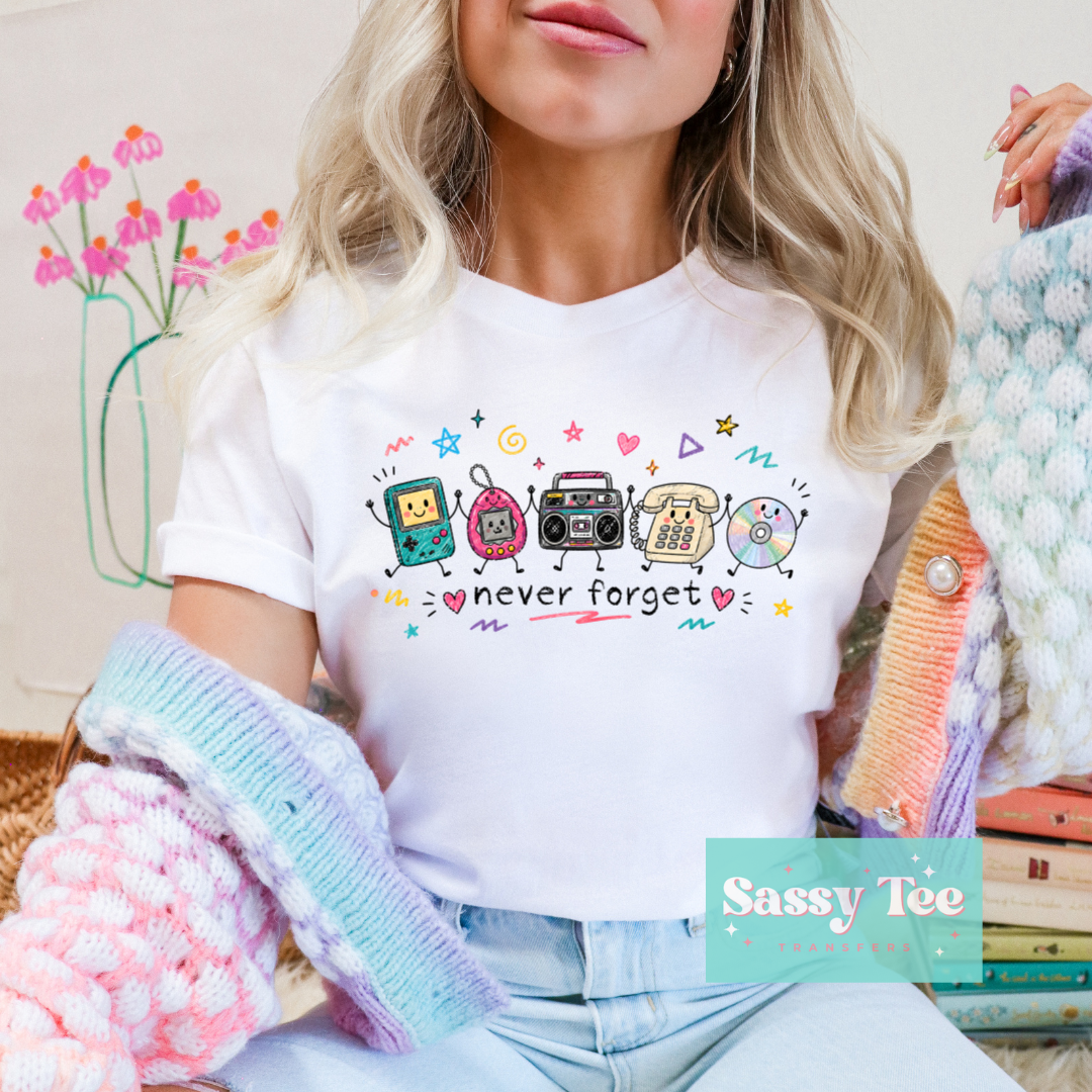 NEVER FORGET CLASSIC DOODLE COLORFUL **Preorder/Restock Ships in 5-10 biz days**