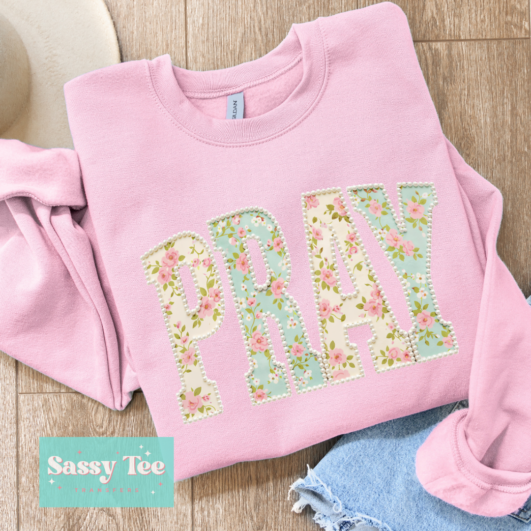 PRAY VINTAGE FLORAL MINT FAUX **Preorder/Restock Ships in 5-10 biz days**