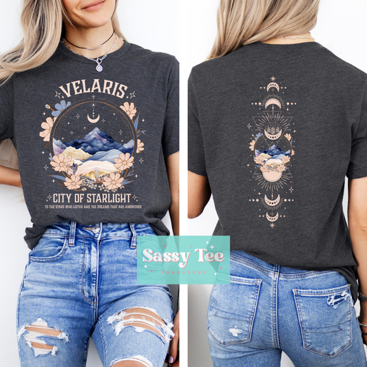 VELARIS ACOTAR BOOK FLOWERS Front + Back Options **Preorder/Restock Ships in 5-10 biz days**