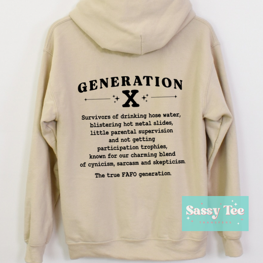 GENERATION X SURVIVED HOSE WATER Front/Pocket options *Starts shipping 7/1