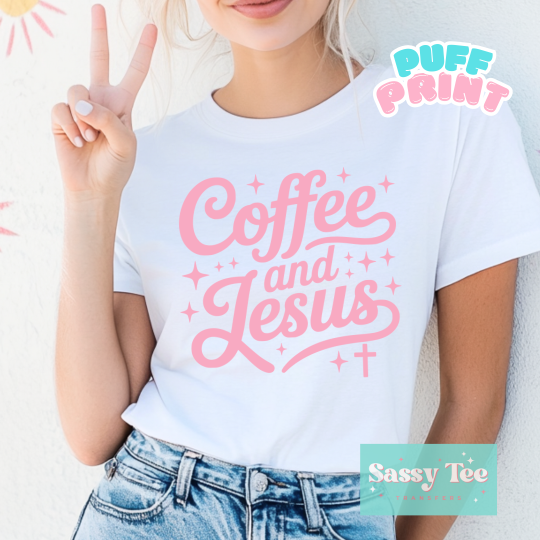 COFFEE AND JESUS PINK - PUFF