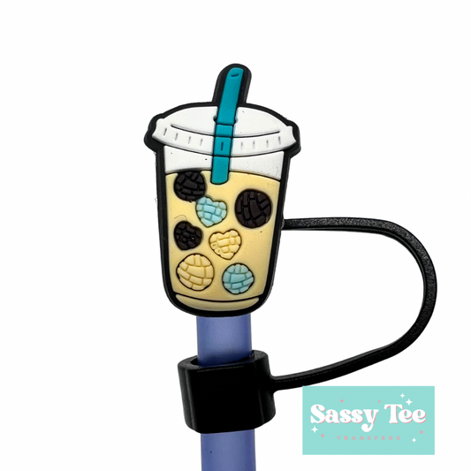 ICED COFFEE BLUE STRAW TOPPER