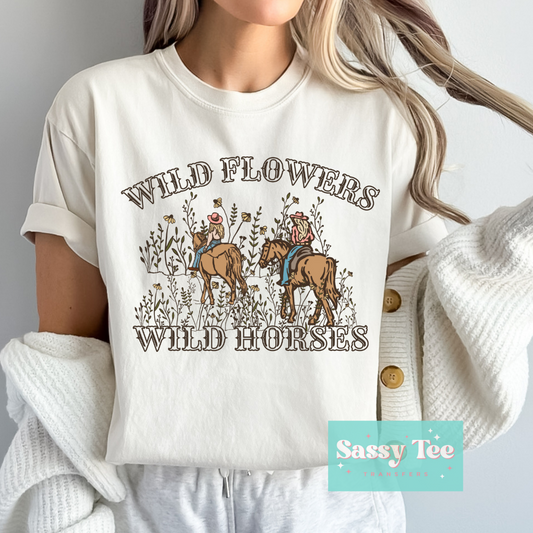 WILD FLOWERS WILD HORSES L. WILSON