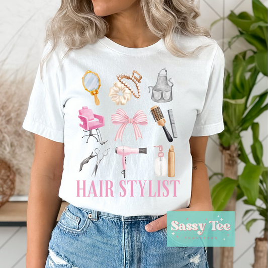 HAIR STYLIST CROQUETTE PINK BOWS