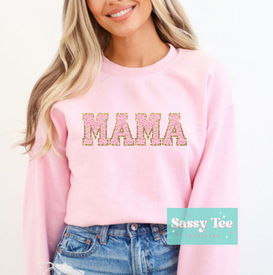 MAMA PINK LETTER SET CHENILLE PATCH