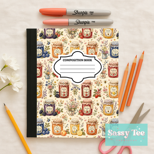 VINTAGE JAMS FARMER'S MARKET FLORAL Peel + Stick Notebook Cover SET