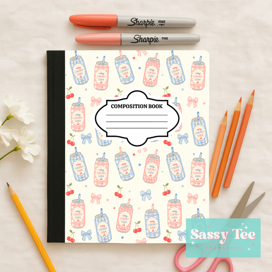 CHERRY COLA VINTAGE Peel + Stick Notebook Cover SET