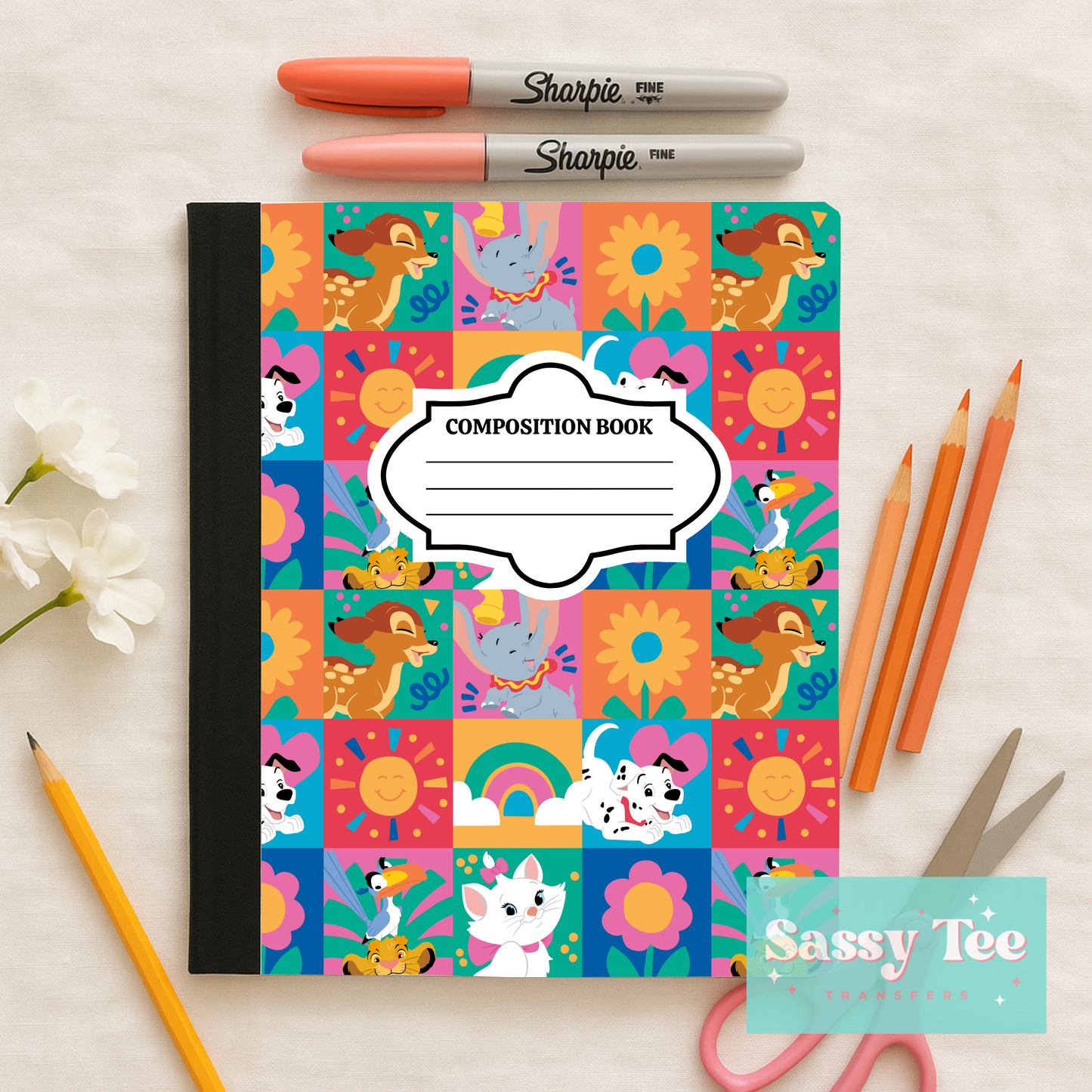 FAVORITE FRIENDS COLORFUL Peel + Stick Notebook Cover SET
