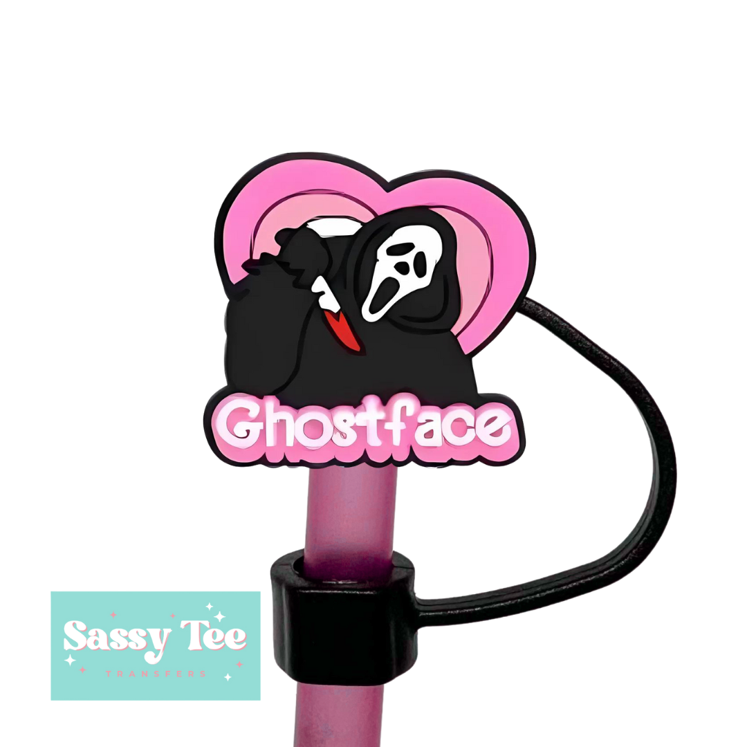 SCREAM GHOSTFACE PINK HORROR STRAW TOPPER Large 10mm