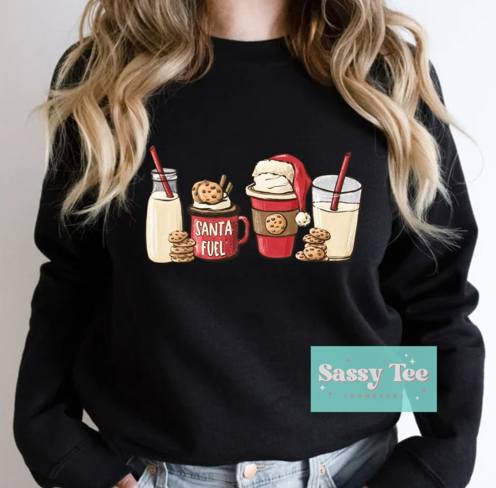 SANTA FUEL COFFEE Sassy Tee Transfers