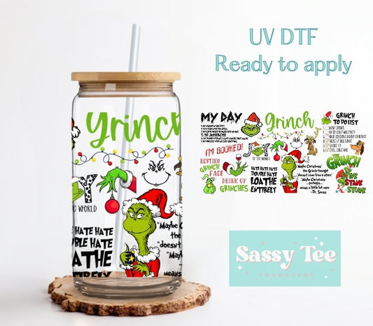 GREEN MAN TO DO LIST - UV DTF Cup wrap