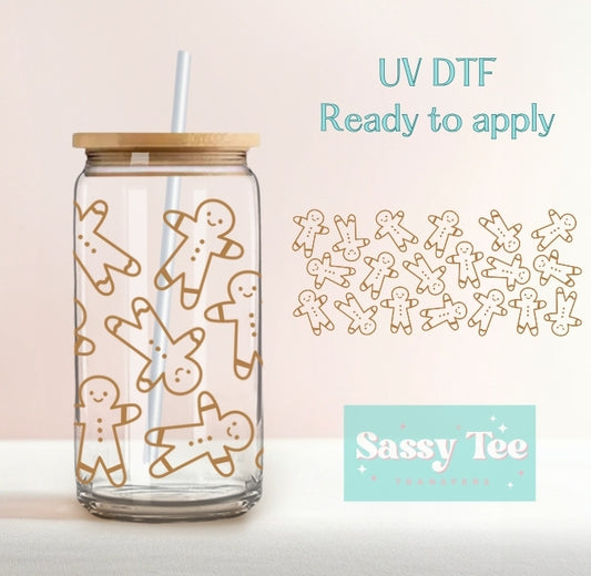 GINGERBREAD MAN - UV DTF Cup Wrap