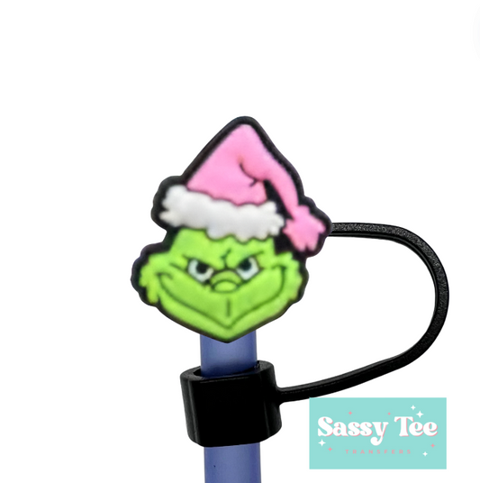 GREEN MAN PINK Straw topper Two sizes *Restocked