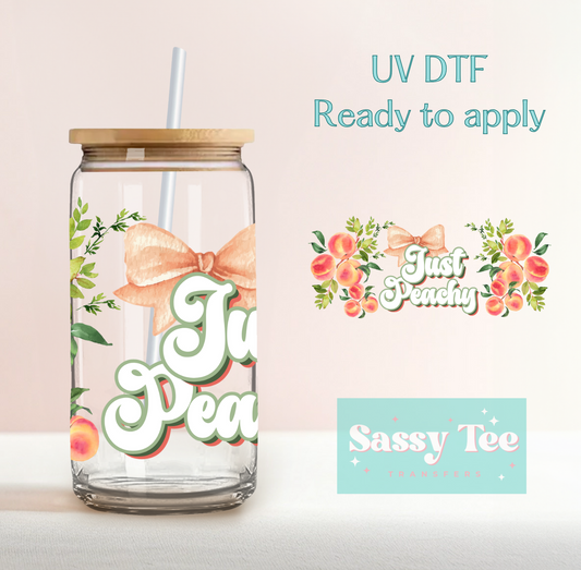 JUST PEACHY UV DTF CUP WRAP **Preorder Ships in 5-10 biz days**
