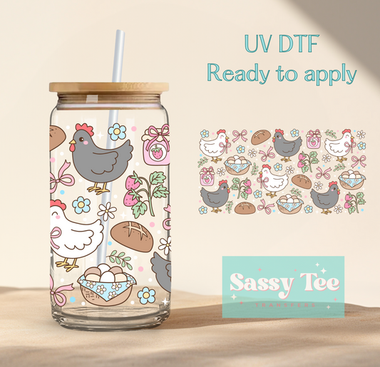 HOMESTEAD CHICKEN SOURDOUGH UV DTF CUP WRAP **Preorder/Restock Ships in 5-10 biz days**