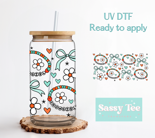 SWIFT SHOWGIRL FRIENDSHIP BRACELET UV DTF CUP WRAP **Preorder/Restock Ships in 5-10 biz days**