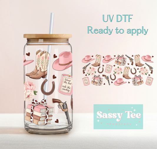 CHESTNUT SPRINGS BOOKS WESTERN UV DTF CUP WRAP **Restock Preorder Ships in 5-10 biz days**