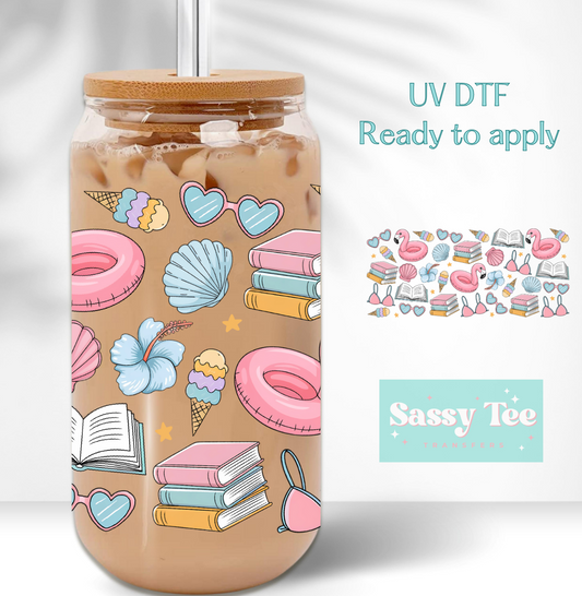 BOOKISH SUMMER UV DTF CUP WRAP **Restock Preorder Ships in 5-10 biz days**