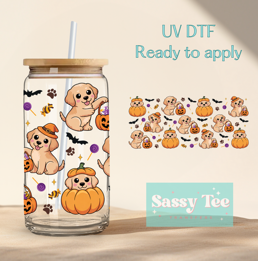 PUPPY PUMPKINS UV DTF CUP WRAP **Restock Preorder Ships in 5-10 biz days**