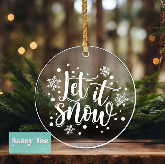 LET IT SNOW UV DTF *Restocked