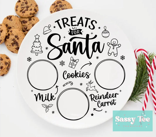 TREATS FOR SANTA UV DTF PLATE DECAL