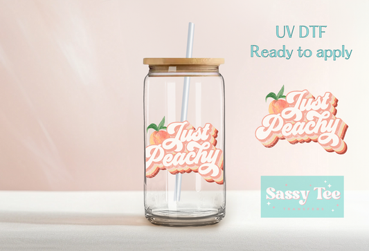 JUST PEACHY UV DTF CUP DECAL WRAP