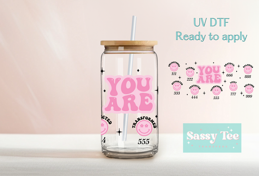 YOU ARE ANGEL NUMBERS UV DTF CUP WRAP