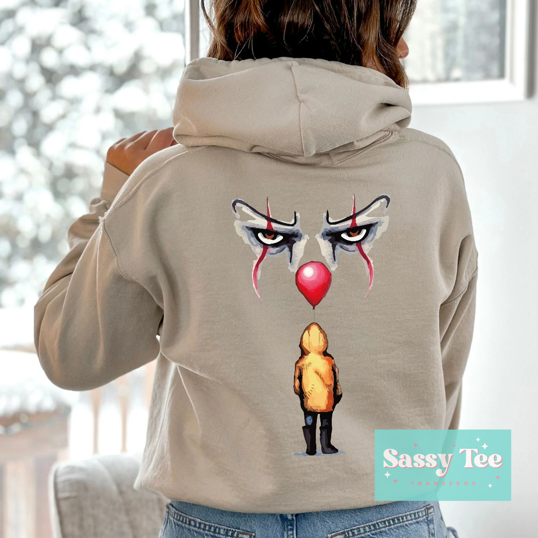 YOU'LL FLOAT TOO IT CLOWN HORROR - Front/Back options