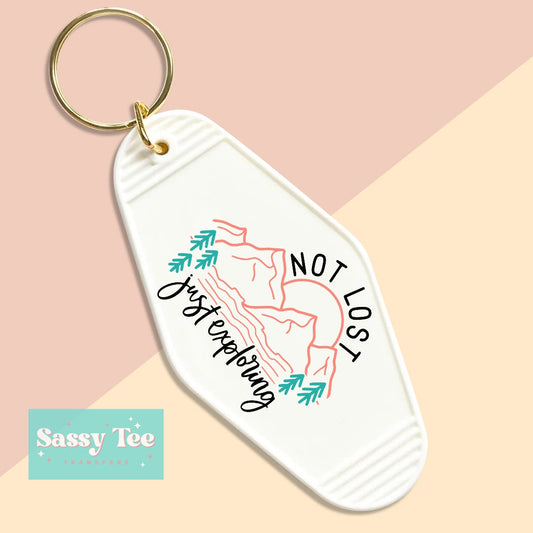 NOT LOST JUST EXPLORING UV DTF KEYCHAIN DECAL