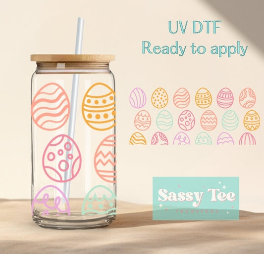 EASTER EGGS UV DTF cup wrap