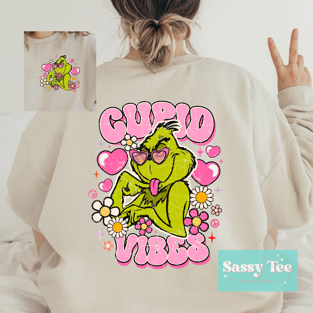 CUPID VIBES GREEN MAN VALENTINE Front/Back options