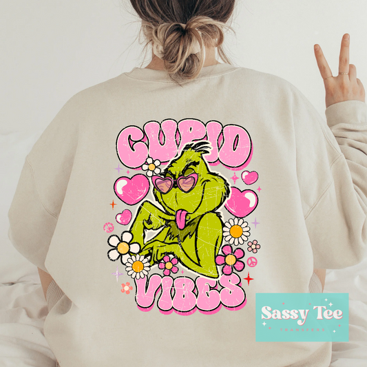 CUPID VIBES GREEN MAN VALENTINE Front/Back options