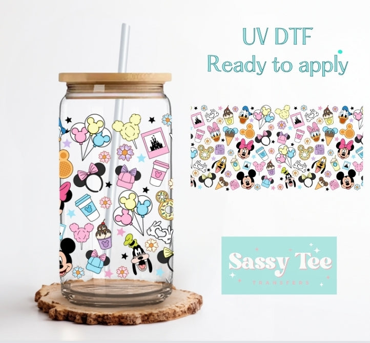 MOUSE FRIENDS VALENTINE UV DTF cup wrap