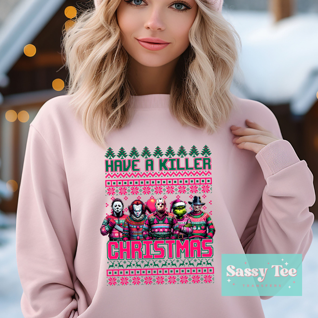 HAVE A KILLER CHRISTMAS HORROR PINK *Ships in 5-10 biz days