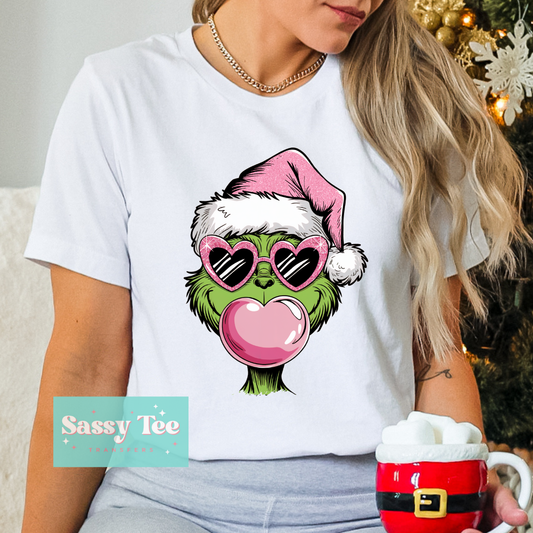 GREEN MAN BUBBLEGUM SANTA HAT