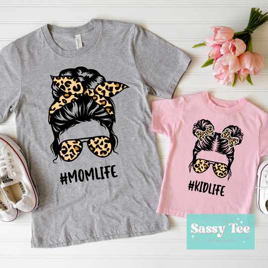 MOM LIFE/KID LIFE LEOPARD BUN